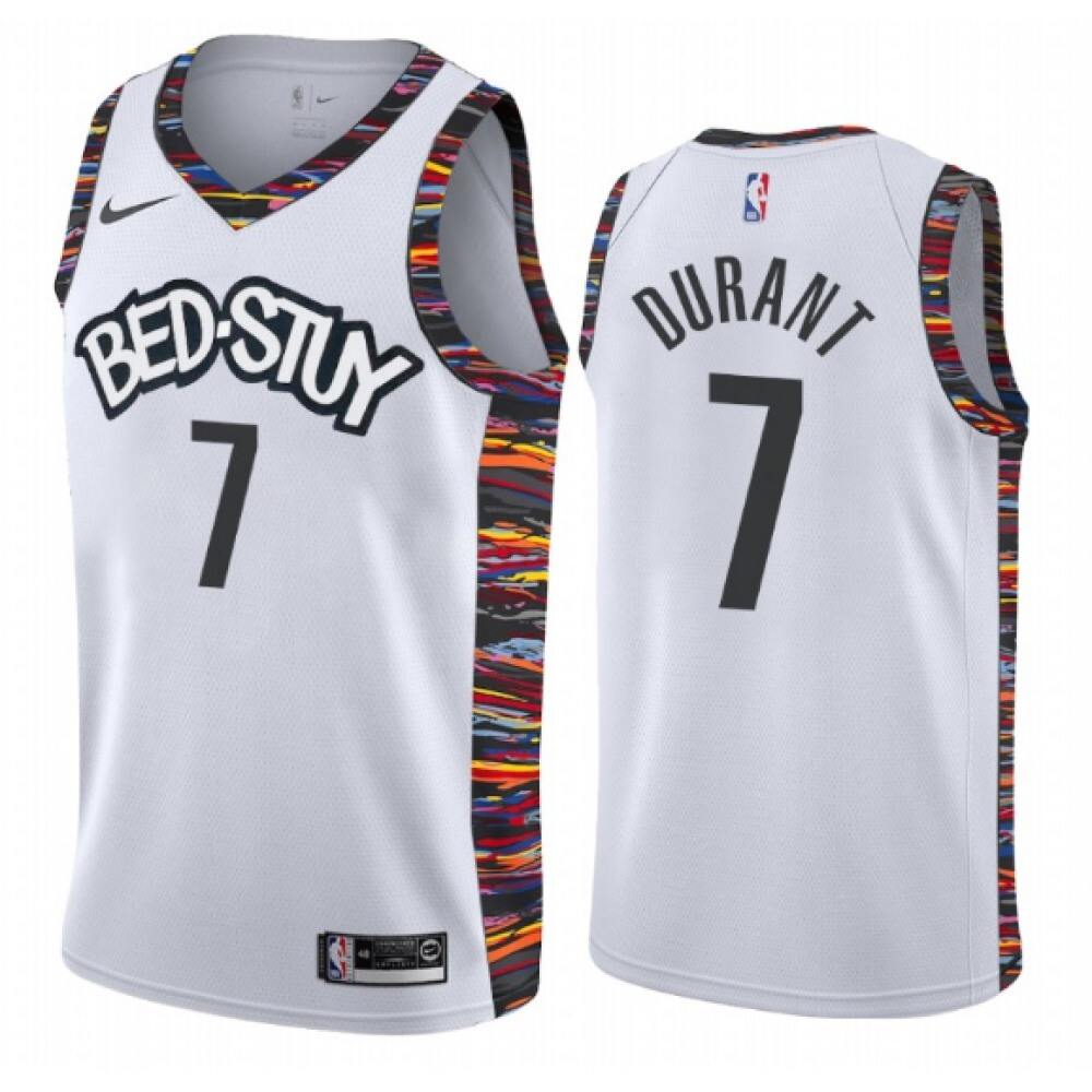 Classic Jersey Brooklyn Nets Kevin Durant7 - White City Edition