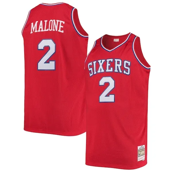 Moses Malone PHI Swingman Jersey - contemporary Basketball - Red