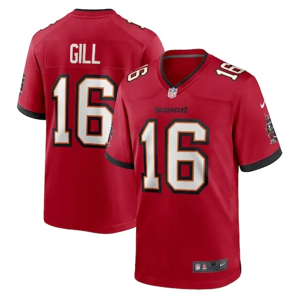 None Trenton Gill Game Jersey - Red | NFL Player Jersey | NFL Football