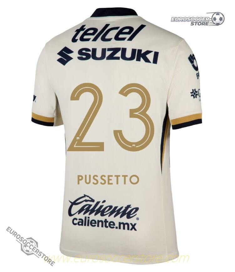 Pumas UNAM's 25-26 Home Jersey featuring PUSSETTO 23