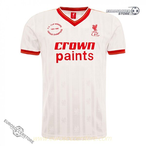 Liverpool's 1985-1986 Third Retro Football Jersey in White