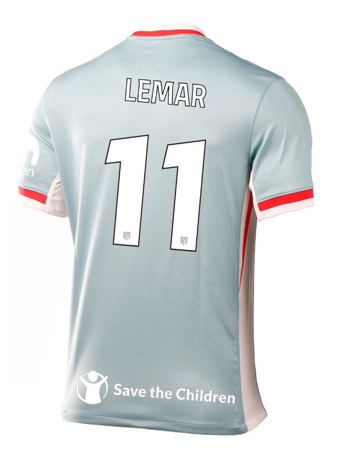 24-25 Season Atletico Madrid Away Jersey for LEMAR 11 in the Champions League
