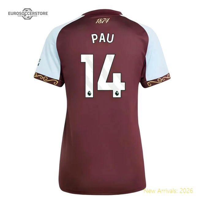 First-class Aston Villa Home Pau Jersey 2025-2026 Quick-dry
