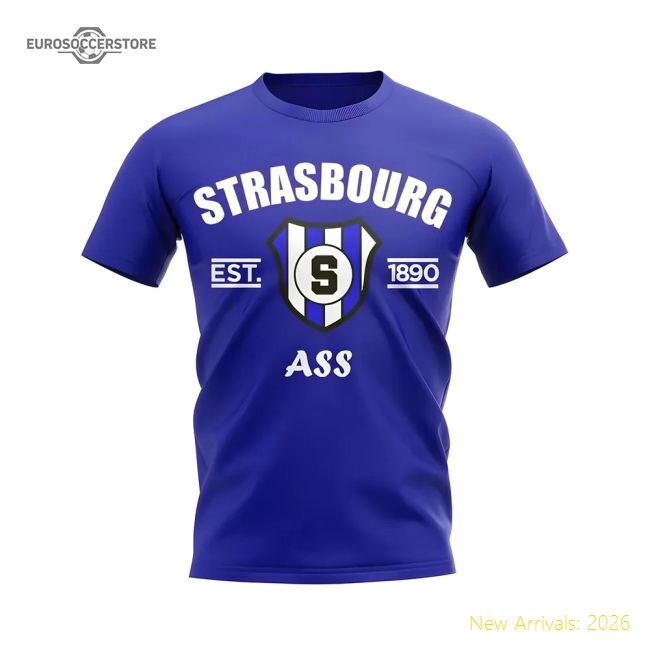 Authentic Strasbourg Established Football T-Shirt (Blue)