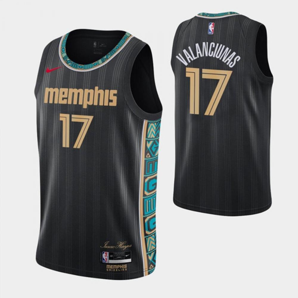 Premium Men's Memphis Grizzlies #17 Jonas Black Basketball Jersey