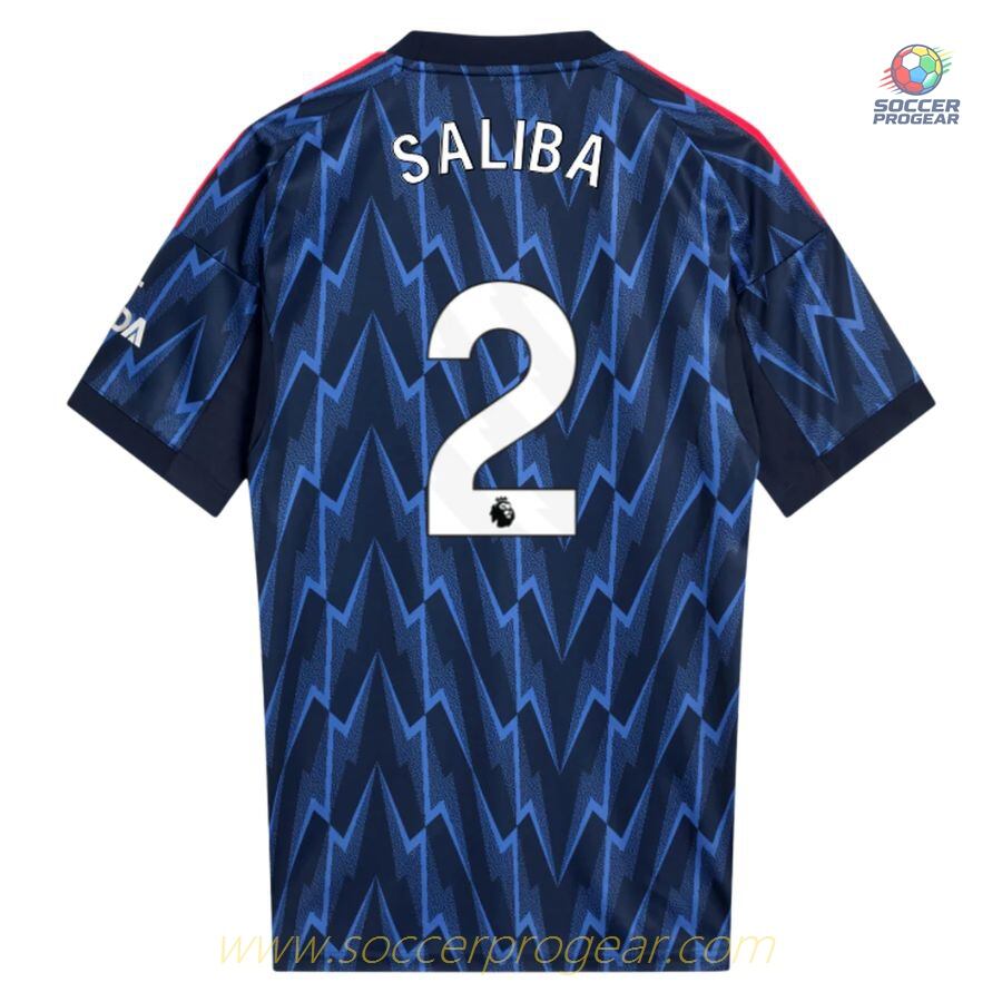 Arsenal Away Soccer Shirt 2025-2026 Season Saliba