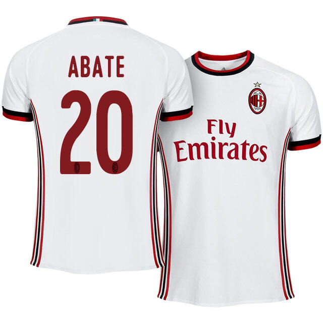 AC Milan Away 201718 Ignazio Abate 20 Soccer Jersey Shirt - Official