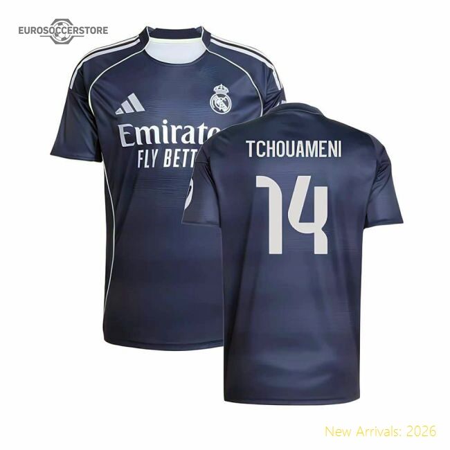 2025-2026 Real Madrid Road Jersey (tchouameni 14) - Fan Design