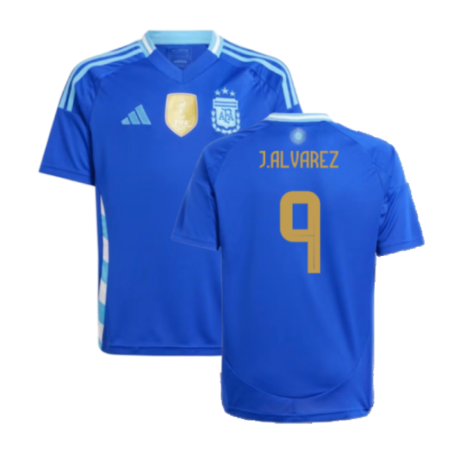 2024-2025 Season Argentina Away Jersey Kids (J.ALVAREZ 9)