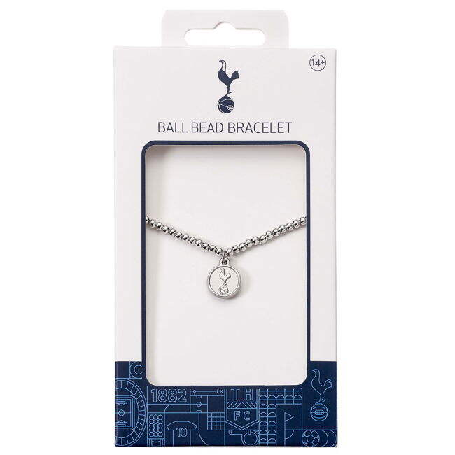 Women's Tottenham Hotspur FC Silver Finish Bead Bracelet
