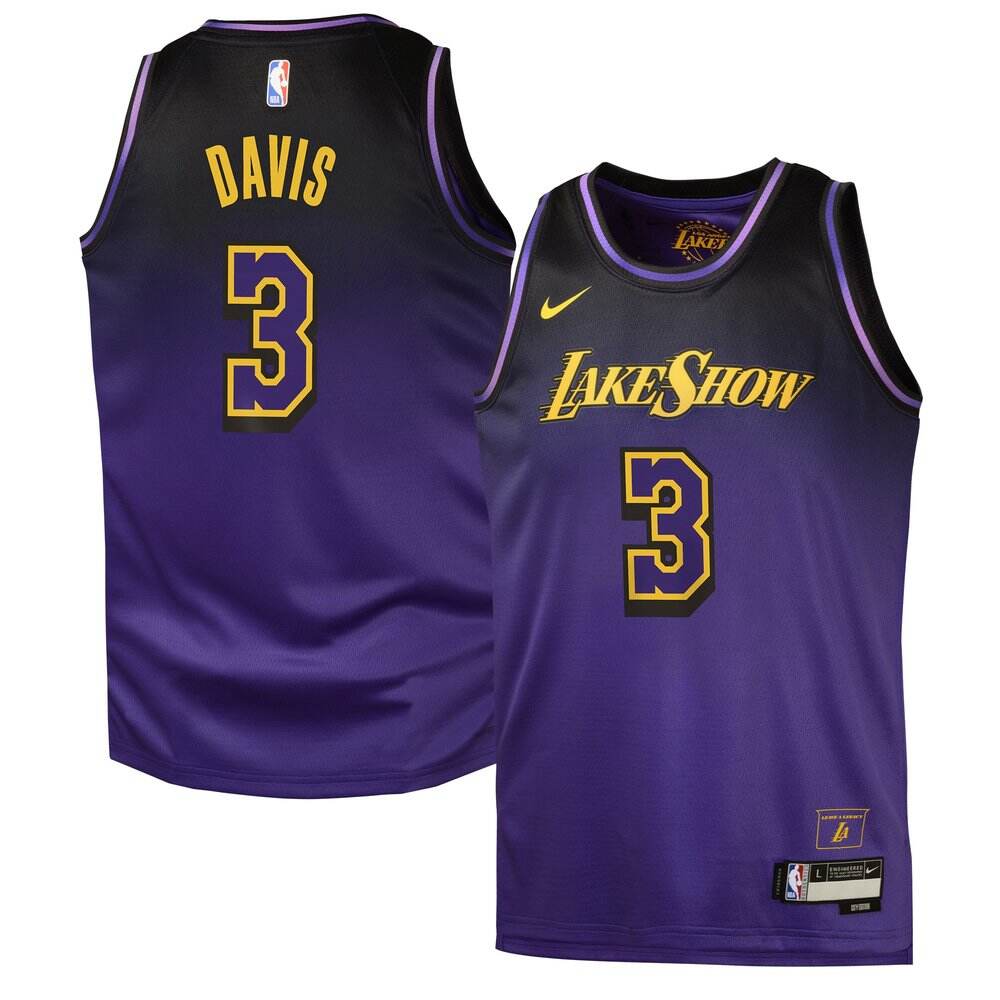 Authentic 3 Los Angeles Lakers Purple Jersey - City Edition - Basketball Fan Gear