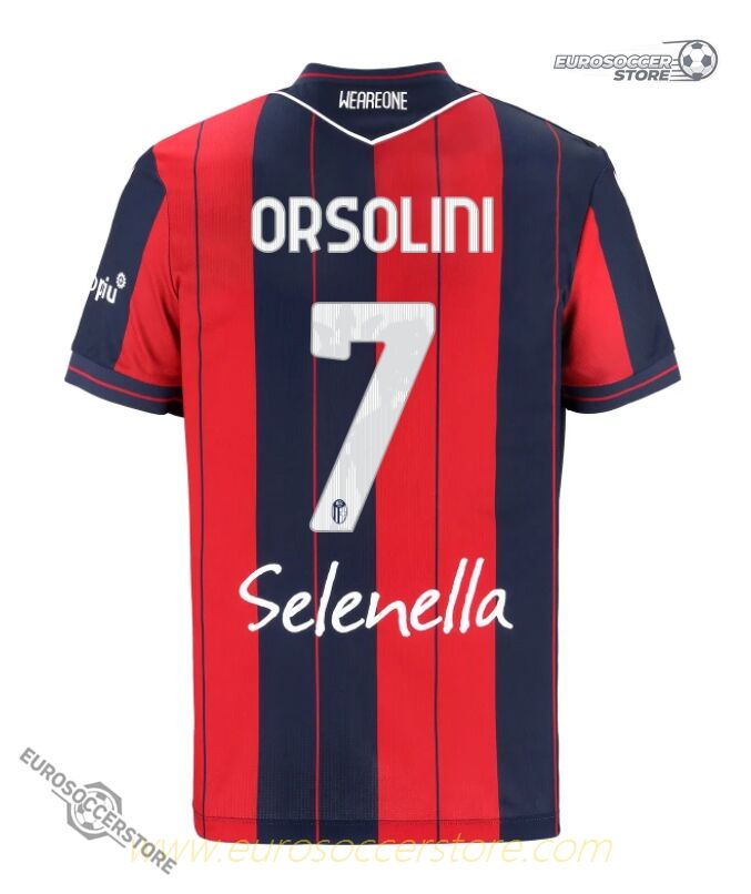 Bologna's 25-26 Home Jersey Featuring ORSOLINI 7