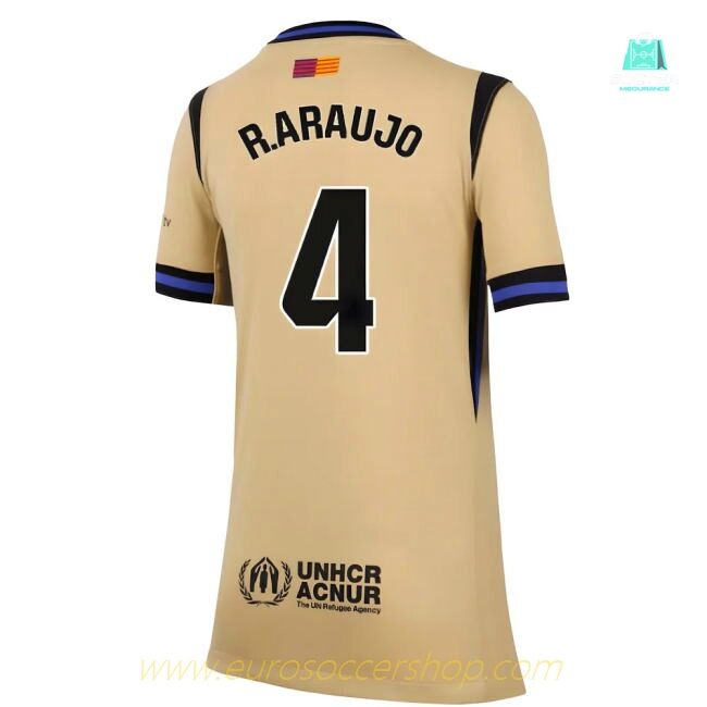 2025-2026 Barcelona Away Shirt (Kids) (R.Araujo 4)