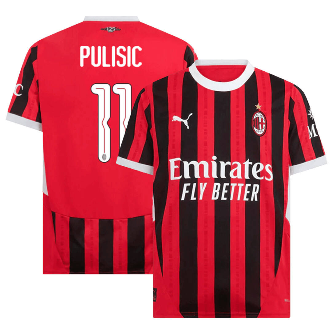 AC Milan 2425 Home Shirt PULISIC 11 - UCL Font - Official Replica 9347