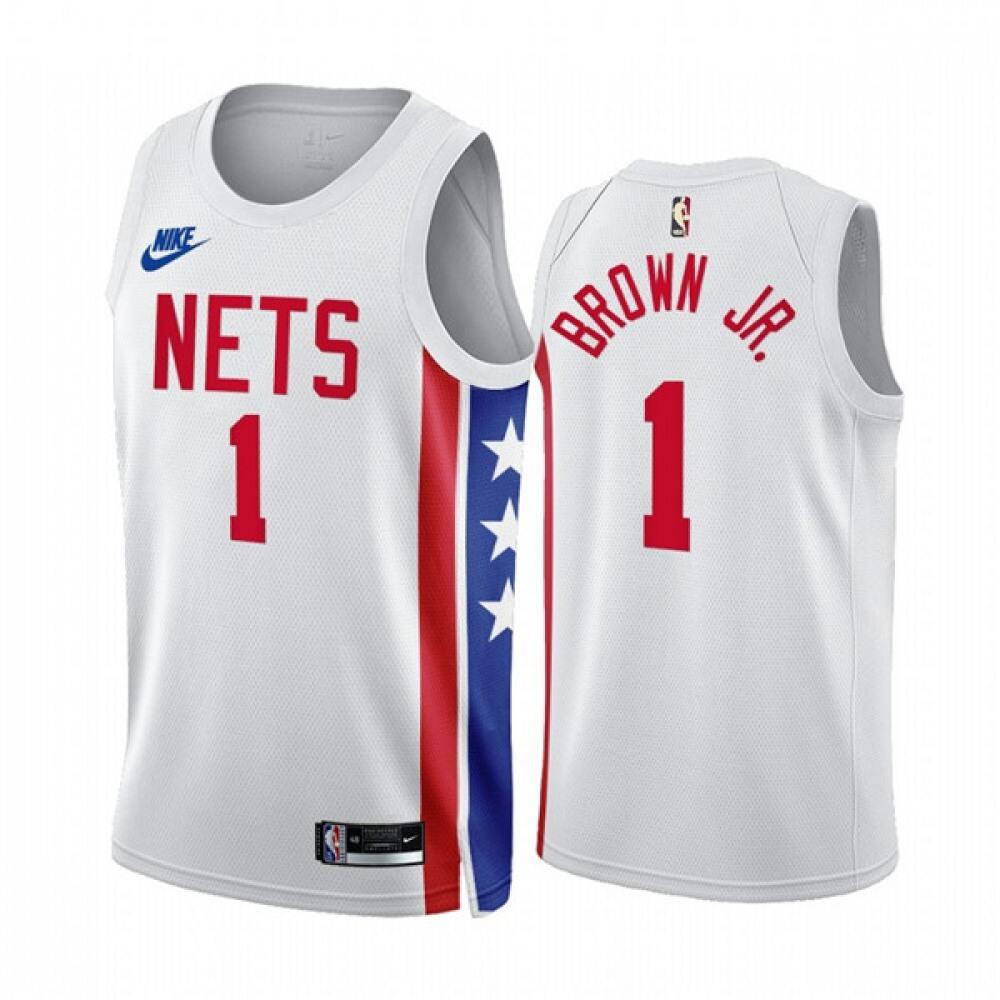 Brooklyn Nets 1 Jersey - White Classic Edition - Basketball Fan Gear