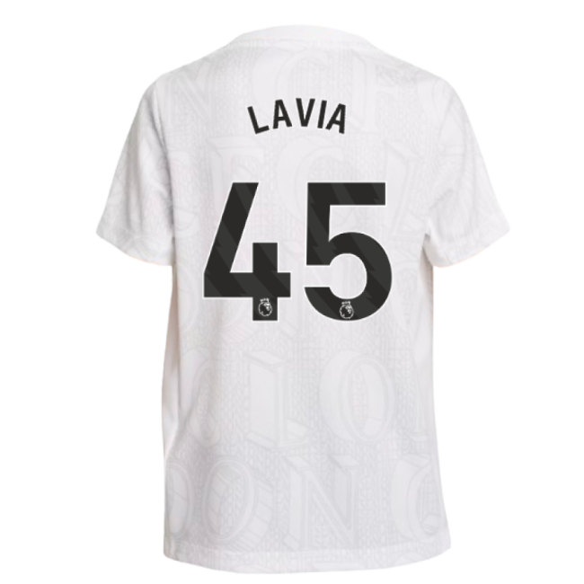 Chelsea Chelsea Pre Match Shirt White Kids Lavia #45 High Performa...