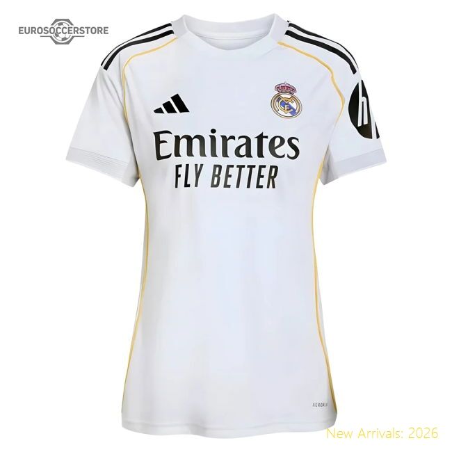 Pro-level Real Madrid Home Jersey 2025-2026 Quick-dry Durable