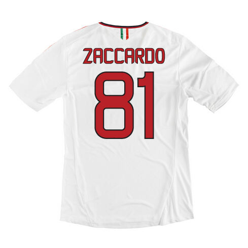 13-14 AC Milan 81 Zaccardo Away White Soccer Shirt - Official Replica
