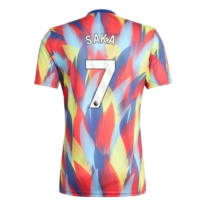 Men's 2025-2026 Arsenal Pre-Match Shirt (Victory Blue) (Saka 7)