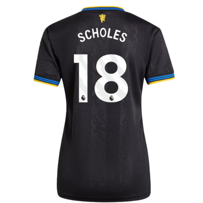 2025-2026 Man Utd Authentic Third Shirt (Womens) (Scholes 18) (Matc...