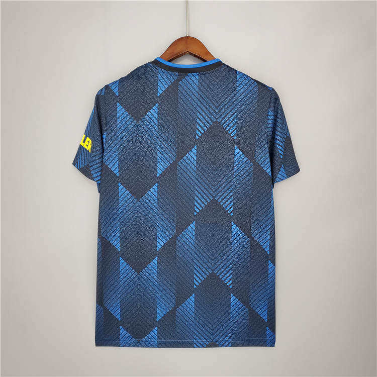 Manchester United 21-22 Kit Third Blue Soccer Jersey Football Shirt -