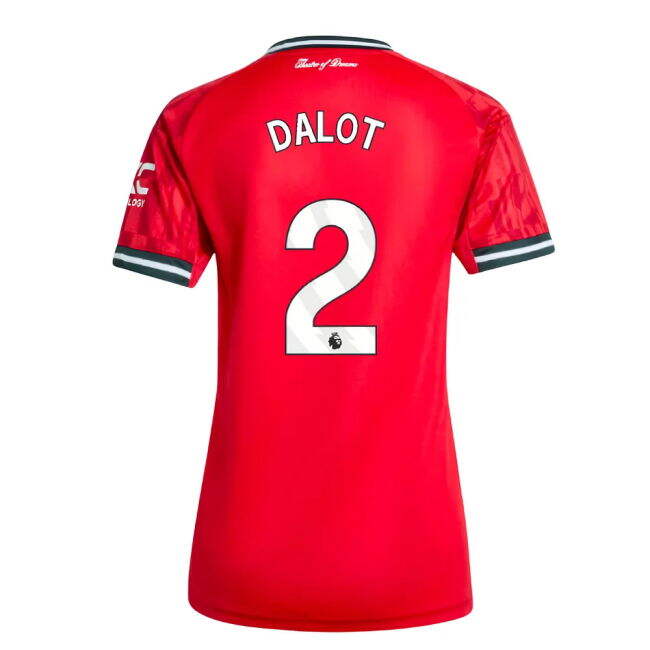 Man Utd Home Football Jersey 2025-20 - Dalot #2 L M Women S