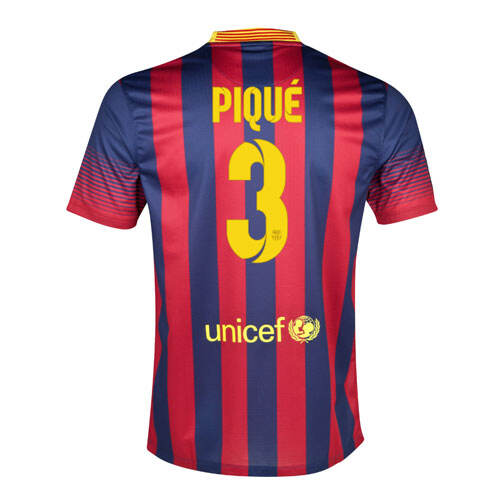 1314 Barcelona 3 Pique Home Shirt - Official Replica 3013