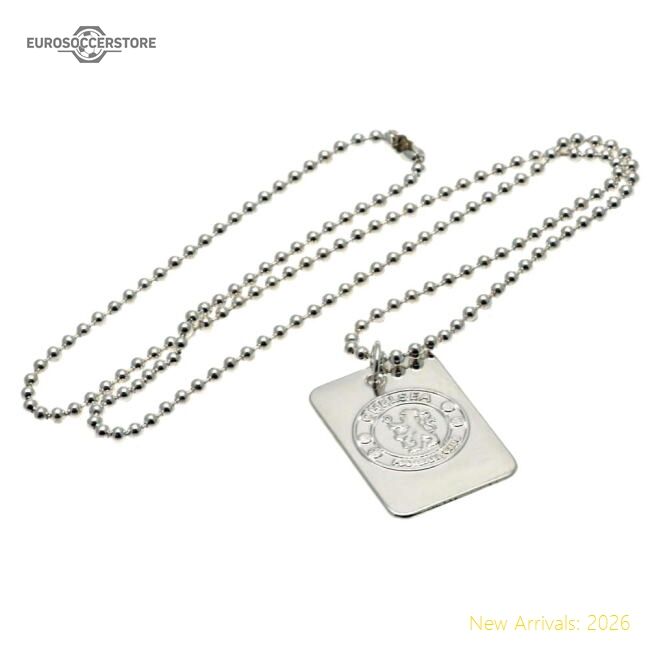 Premium Chelsea Fc Silver Plated Dog Tag & Chain - Premium Quality