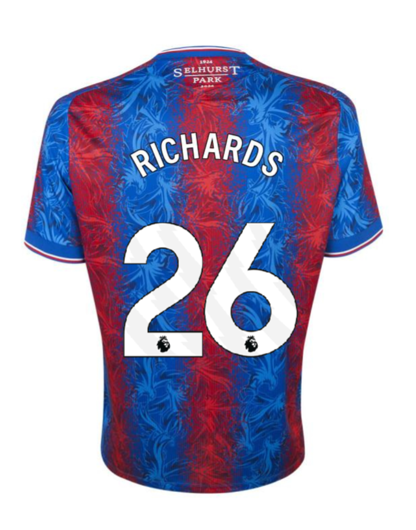 RICHARDS' Crystal Palace 24-25 Home Jersey with Number 26