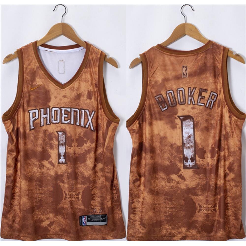 Performance Vintage Men's PHX #1 Devin Orange Basketball Jersey