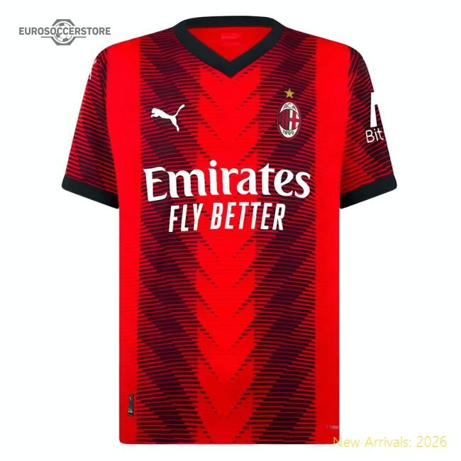 Premium 2023-2024 Ac Milan Home Authentic Shirt - Fantastic Value