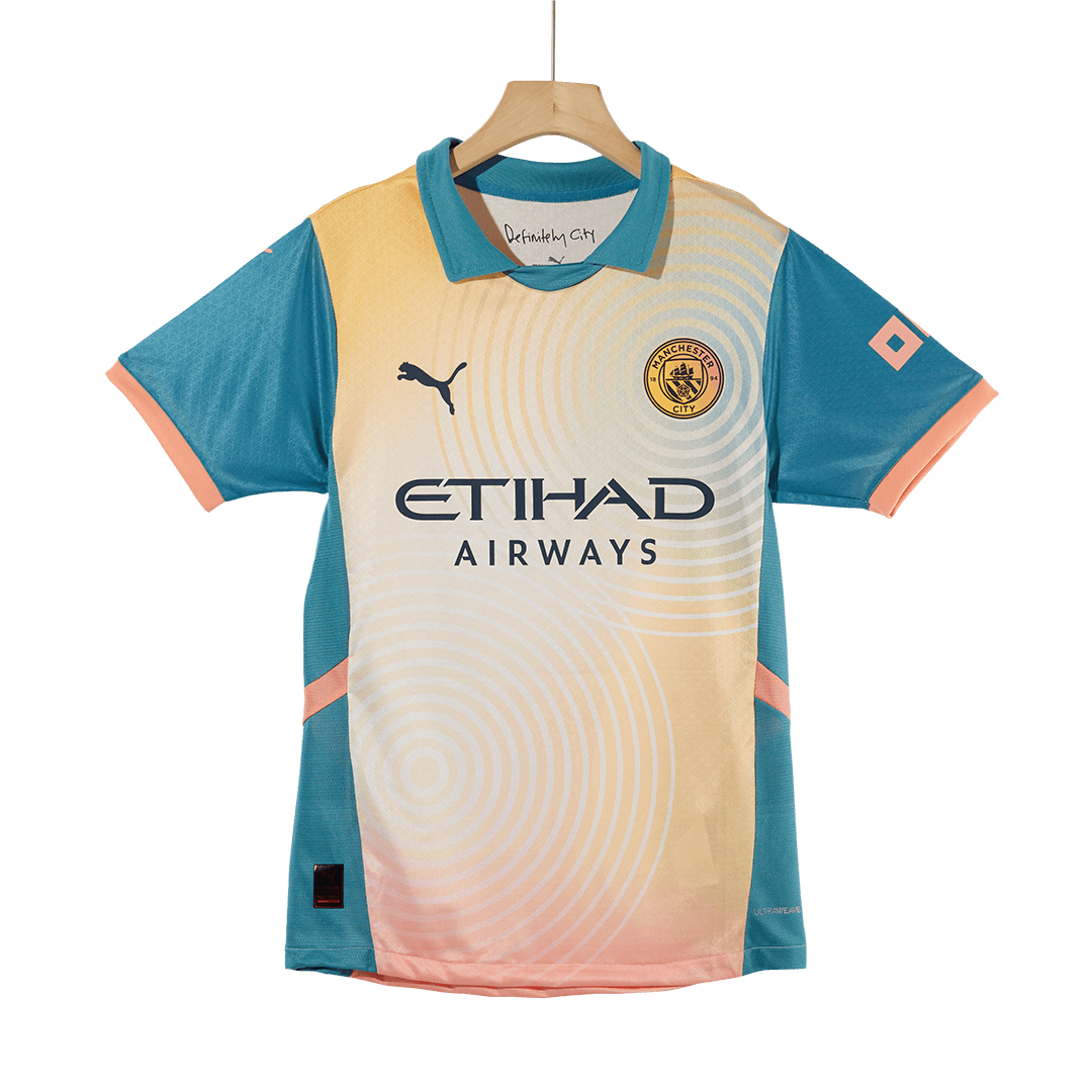 Manchester City Fourth Away Authentic Soccer Jersey- Definitely City (UCL)