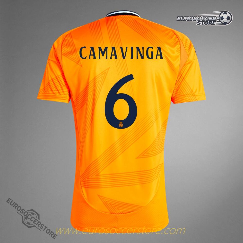 Real Madrid's 24-25 Season Away CAMAVINGA Number 6 Jersey