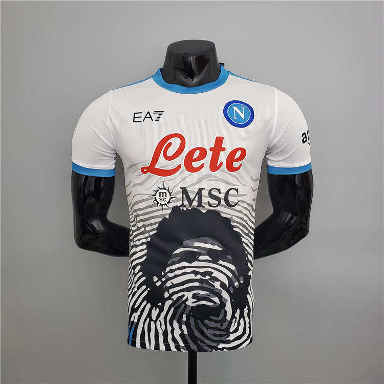Napoli 21-22 Maradona Commemorative Version White Soccer Jersey