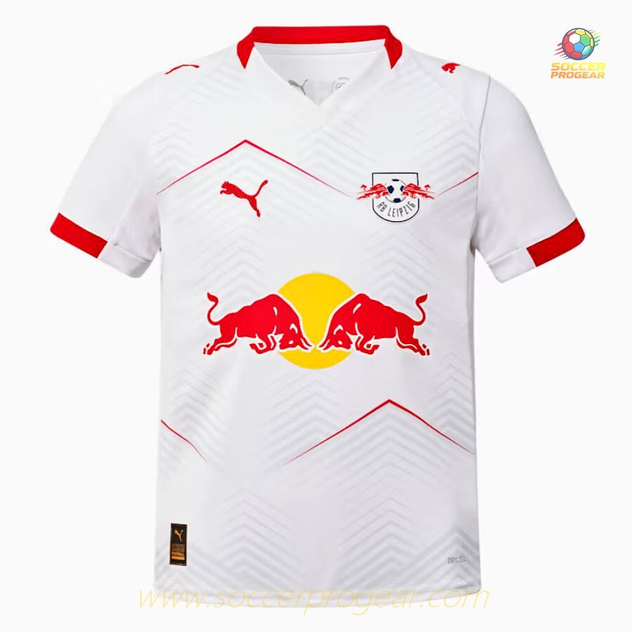 Football Team Jersey Youth Red Bull Leipzig Home 2025-26 Edition
