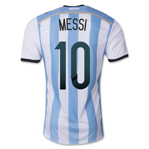 2014 Argentina 10 Messi Home Soccer Jersey Shirt - Official Replica