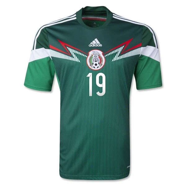 Quick Dry 2014 Mexico 19 OPERALTA Home Green Soccer Jersey Shirt
