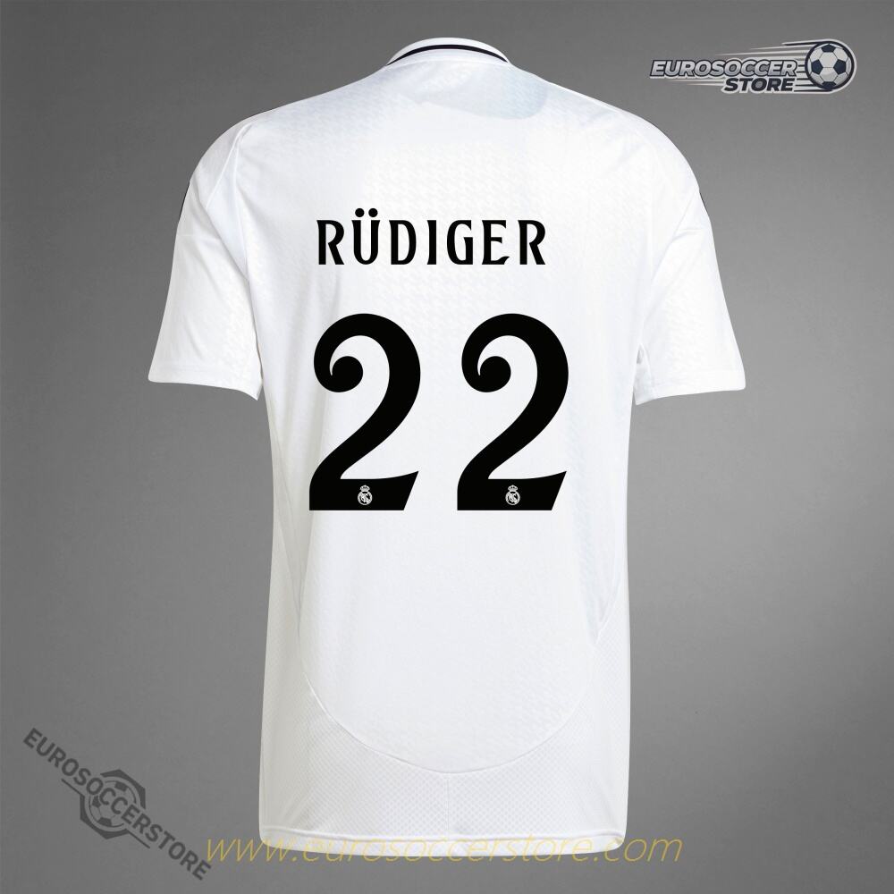 Real Madrid Home RÜDIGER 22 Football Jersey 24-25 Season