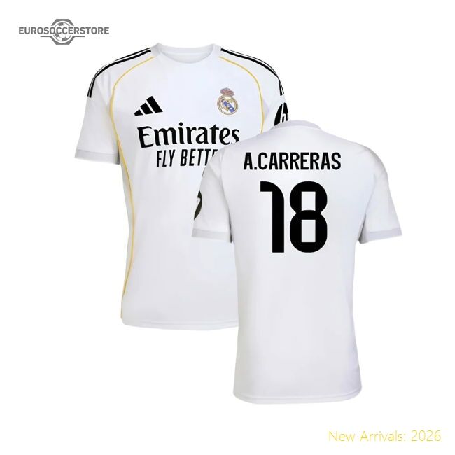 2025-2026 Real Madrid Main Jersey (acarreras 18) - Fan Design