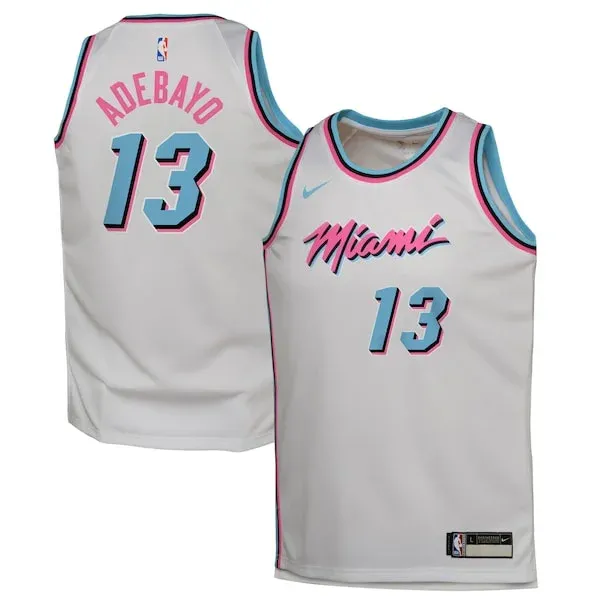 Bam Adebayo MIA Swingman Jersey - premium authentic-jersey - White