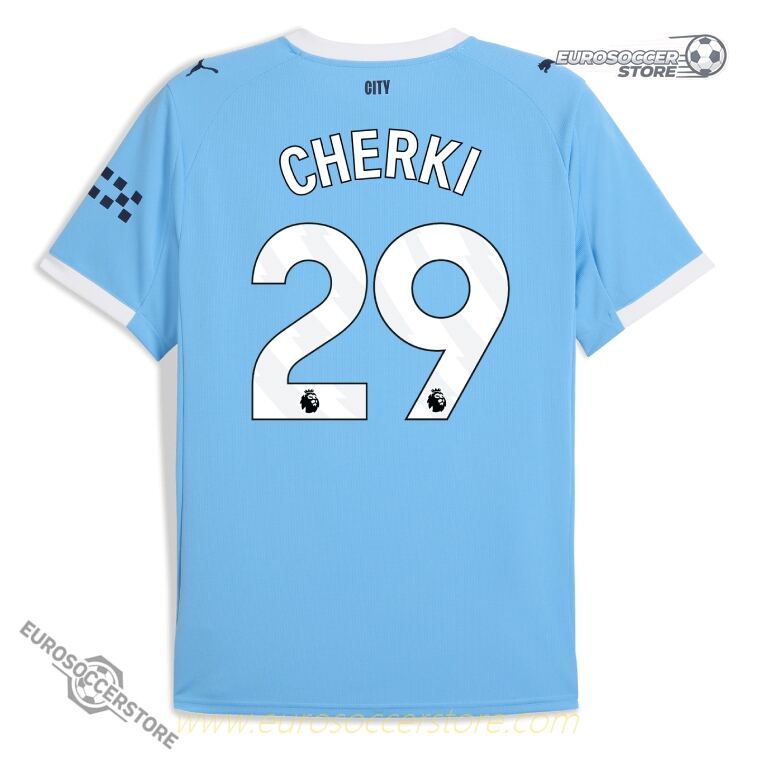 Manchester City's 25-26 Home Jersey Featuring CHERKI 10