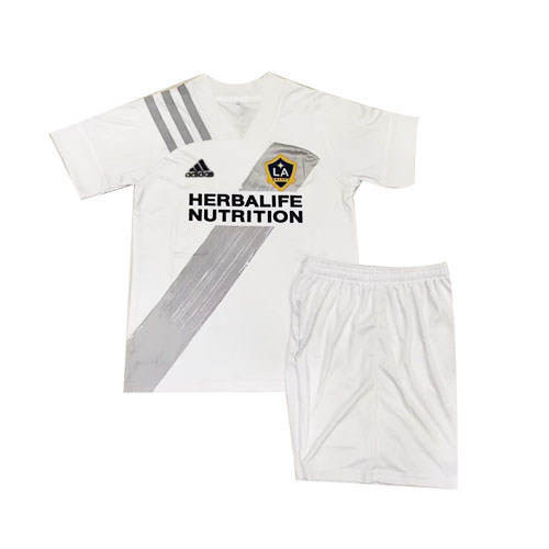 Kids LA Galaxy 20-21 Home Soccer KitShirtShorts - Official Replica