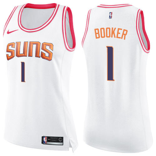 Suns #1 Devin Booker High-Quality 2024 Icon NBA Jersey - White