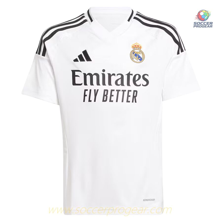 Real Madrid Home Youthren's Soccer Uniform Soccer Team Shirt 2024/25 Collection Mbappe