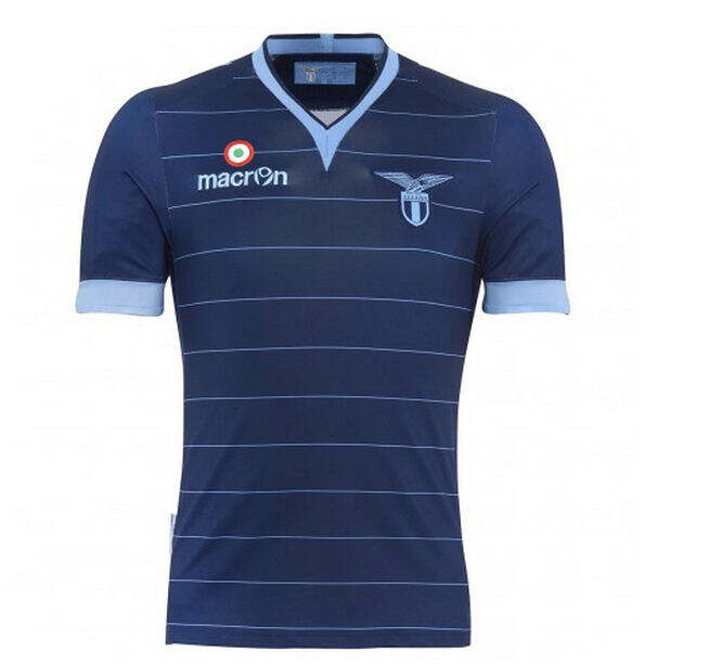 Licensed Official 13-14 Lazio Away Navy Soccer Jersey Shirt