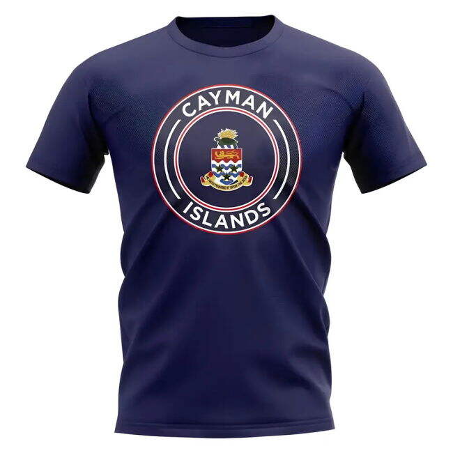 Cayman Islands Football Badge T-Shirt (Navy)