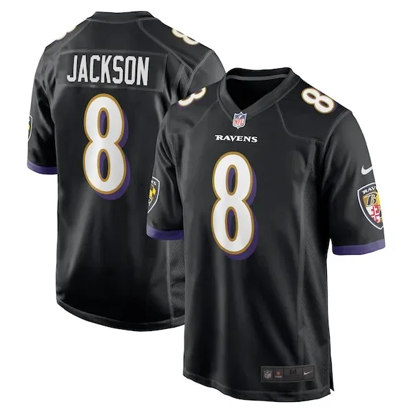 Performance Baltimore Ravens Game Jersey - Premium Black NFL Fan Je...
