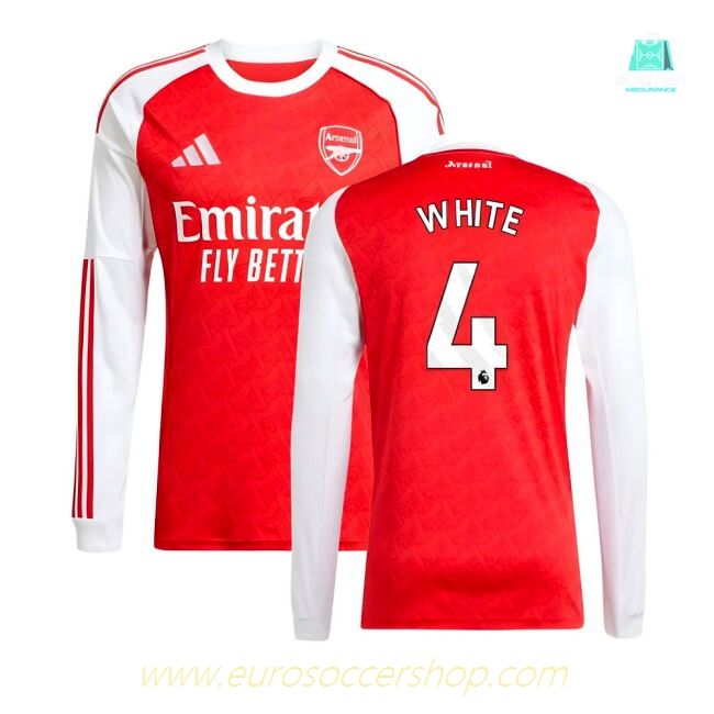 2025-2026 Arsenal Long Sleeve Home Shirt (White 4)