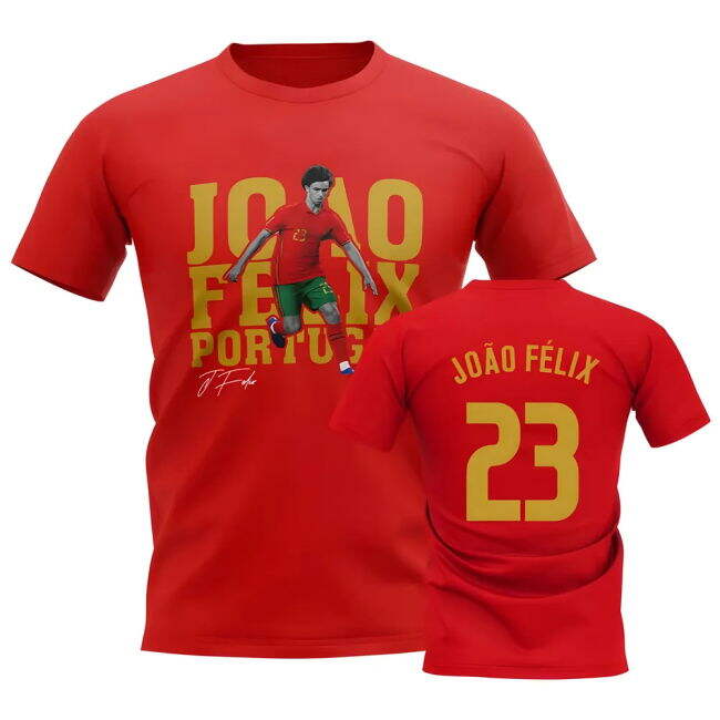 Joao Felix Portugal Player Tee (Red) Oranje Quality Authentic