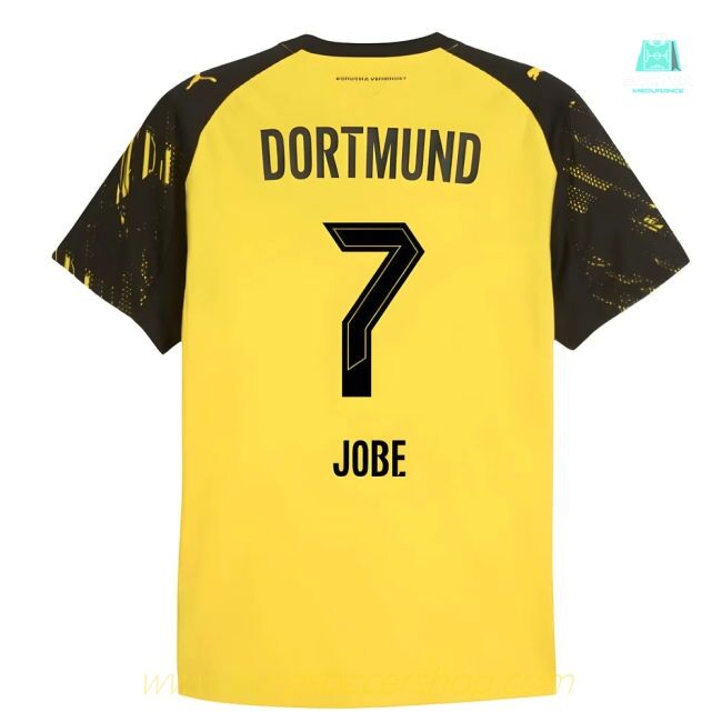 2025-2026 Borussia Dortmund Authentic Home Shirt (Jobe 7)
